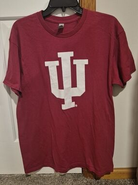 Men's  IU Short Sleeve Tee with White Logo